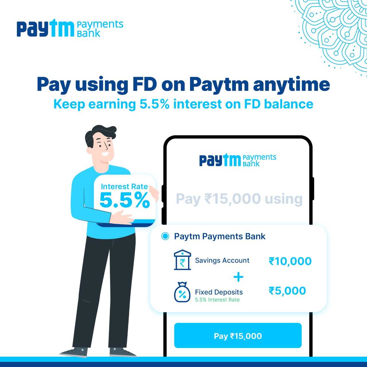 You are currently viewing For the first time in India — Use your Fixed Deposit for making Payments
